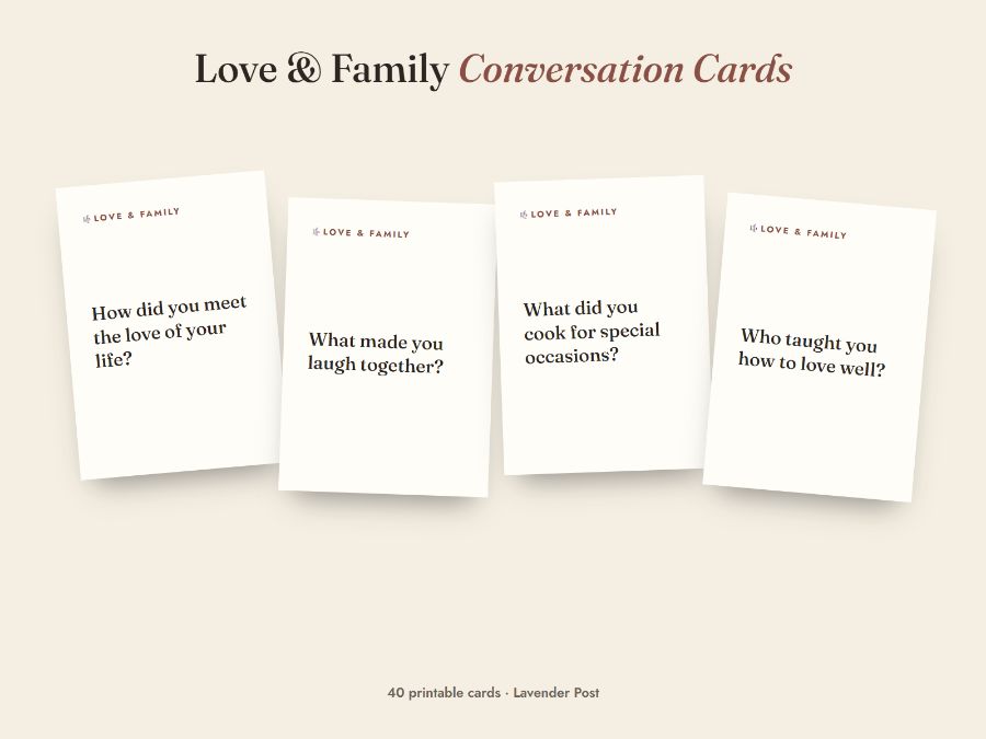 Love and Family conversation cards